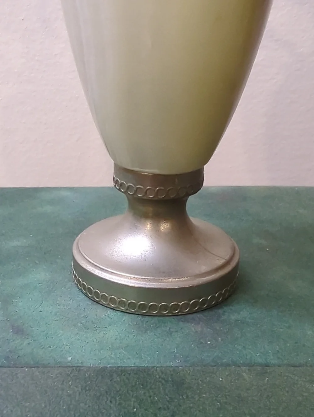Vintage Italian Onyx And Metal Bud Vase